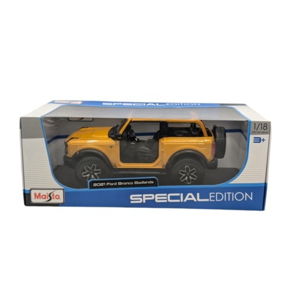 2021 Maisto Ford Bronco Badlands Diecast Car 1/18 Scale Special Edition